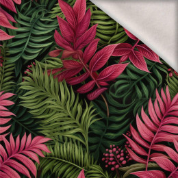 LEAVES AND FERNS WZ. 2 - dzianina drapana z elastanem ITY