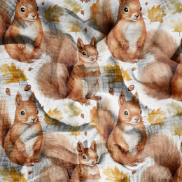 PASTEL SQUIRREL - Muślin bawełniany