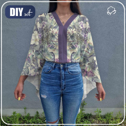 PAREO - PURPLE FLORAL - zestaw do uszycia