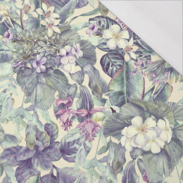PURPLE FLORAL - Jersey wiskozowy