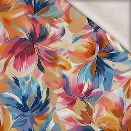 WATERCOLOR FLOWERS wz.8 - dzianina drapana z elastanem ITY