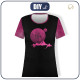 T-SHIRT SPORTOWY DAMSKI - KOMPAS / czarny - XXS