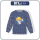 DZIECIĘCA BLUZA (NOE) - ASTRONAUTA (WYPRAWA W KOSMOS) / ACID WASH GRANATOWY - zestaw do uszycia