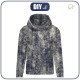 BLUZA DAMSKA (POLA) CLASSIC Z KAPTUREM - GRUNGE (navy) -  dzianina pętelkowa