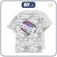 T-SHIRT DZIECIĘCY - KOMIKS / ooops (fioletowo - czerwony) - single jersey