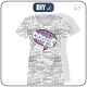 T-SHIRT DAMSKI - KOMIKS / ooops (fioletowo - czerwony) - single jersey S