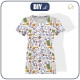 T-SHIRT DAMSKI - KRAWIECKI MIX / biały - single jersey