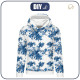 BLUZA DAMSKA (POLA) CLASSIC Z KAPTUREM - KWIAT WANILII (CLASSIC BLUE) -  dzianina pętelkowa