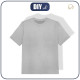 T-SHIRT DZIECIĘCY - M-01 MELANŻ JASNOSZARY - single jersey