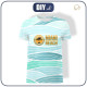 T-SHIRT MĘSKI - MIAMI BEACH / fale - single jersey