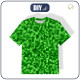 T-SHIRT DZIECIĘCY - PIKSELE WZ. 2 / zielony - single jersey (140/146)