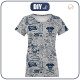 T-SHIRT DAMSKI - PIRACKA PRZYGODA / beton - single jersey
