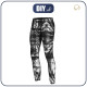 THERMO LEGGINSY MĘSKIE (JACK) - CZARNY BATIK - zestaw do uszycia