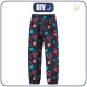 DZIECIĘCE SPODNIE Z SOFTSHELLU (YETI) - FOLKOWE PTAKI / navy