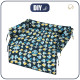 LEGOWISKO DLA ZWIERZĄT - GEOMETRYCZNE KWIATY / navy - zestaw do uszycia
