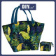 Torba XL z saszetką 2 w 1 - GREEN LEAVES wz.2 - zestaw do uszycia 