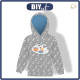 DZIECIĘCA BLUZA Z KAPTUREM (ALEX) - STATKI wz. 2 / biały (ADVENTURE BEGINS) - zestaw do uszycia