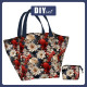 Torba XL z saszetką 2 w 1 - VIBRANT FLOWERS - zestaw do uszycia