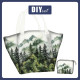 Torba XL z saszetką 2 w 1 - WATERCOLOR FOREST WZ.2 - zestaw do uszycia