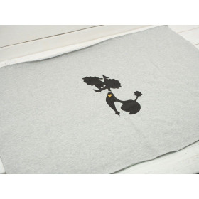 PUDEL "L" / melanż jasnoszary / MINIMAL - panel, dzianina pętelkowa PE240