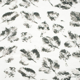 SZARE LIŚCIE / biała - dresówka pętelkowa SP250