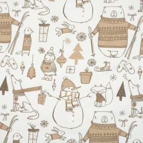 PASTELOWA ZIMA / B-00 biała - dzianina pętelkowa