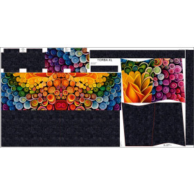 Torba XL z saszetką 2 w 1 - ABSTRACT CANVAS - zestaw do uszycia