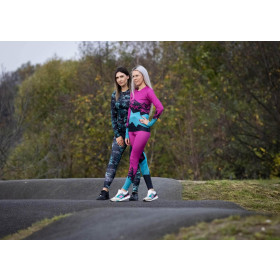 THERMO LEGGINSY DAMSKIE (GRETA) - PINK SPLATTER - zestaw do uszycia