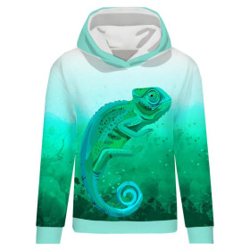 BLUZA DAMSKA (POLA) CLASSIC Z KAPTUREM - KAMELEON -  dzianina pętelkowa