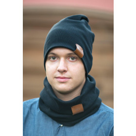 GRAFITOWY - Zestaw kreatywny do uszycia czapki i komina