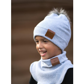 GRAFITOWY - Zestaw kreatywny do uszycia czapki i komina