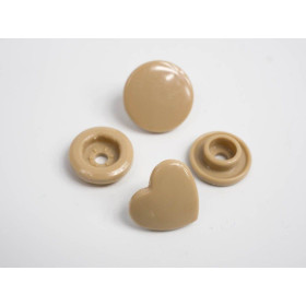 Napy KAM serca12mm - beżowe 10kpl