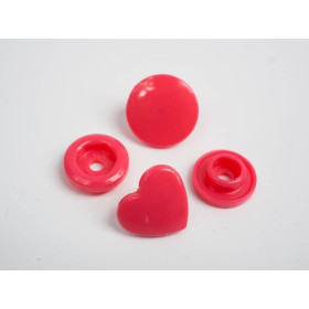 Napy KAM serca12mm - czerwone 10kpl