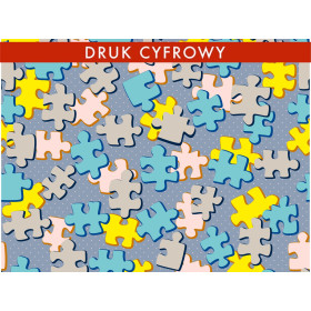 PUZZLE / szaro-niebieskie - Jersey wiskozowy WE210