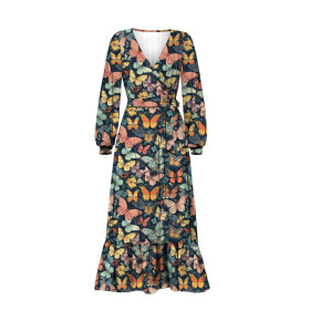 Butterfly & Flowers wz.5- single jersey z elastanem ITY