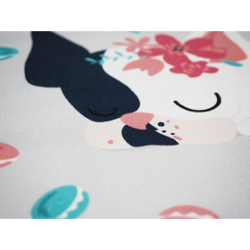 Śpiący pies (J'adore Paris) / brzoskwiniowy - panel single jersey TE210