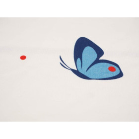 FLORAL PANEL (XL) / niebiesko-czerwone - panel single jersey TE210