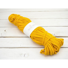 Sznurek  bawełniany  okrągły 8mm- MOTEK - ŻÓŁTY KANARKOWY (YELLOW)