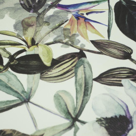 RAJSKIE KWIATY - gruba ekoskóra tłoczona