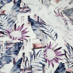 AKWARELOWE LIŚCIE 2.0 - single jersey z elastanem TE210