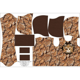 DZIECIĘCA BLUZA Z KAPTUREM (ALEX) - ANIMALS CRACKED wz.4 (cat) - zestaw do uszycia
