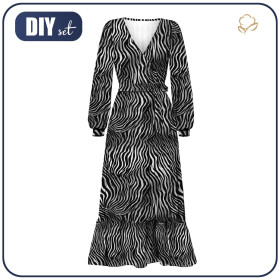 SUKIENKA KOPERTOWA Z FALBANKĄ (ABELLA) - ANIMAL SKIN wz.2 - zestaw do uszycia 