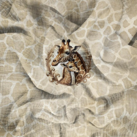 CUTE ANIMALS wz.11- panel (60cm x 50cm) muślin bawełniany