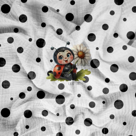 CUTE ANIMALS wz.15 - panel (60cm x 50cm) muślin bawełniany