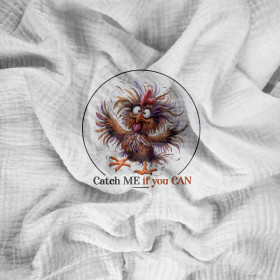 CUTE ANIMALS wz.2 - panel (60cm x 50cm) muślin bawełniany