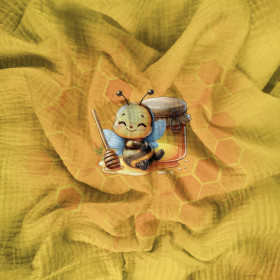 CUTE ANIMALS wz.4 - panel (60cm x 50cm) muślin bawełniany