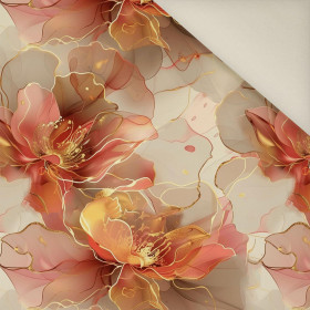 AUTUMN FLOWERS WZ.18- Welur tapicerski