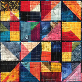 Batik Quilt wz. 4 - Hydrofobowa dzianina drapana 