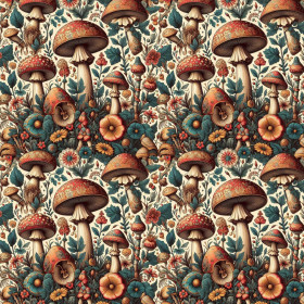 BOTANICAL FOREST wz.4- Welur tapicerski