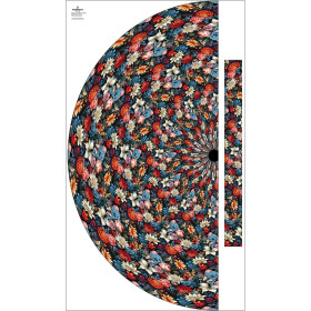 Panel na spódnicę z półkoła "MAXI" - Butterfly & flowers wz.10